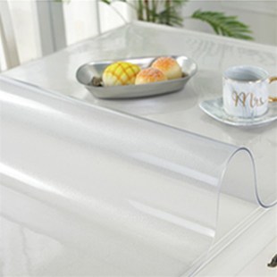 速发龙塑软玻璃PVC透明桌布加厚隔热防烫料胶皮防水晶版桌垫整卷