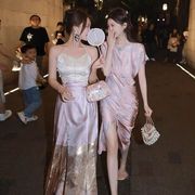2023新中式女装汉服明制粉色，马面裙日常高腰，长裙半身裙套装夏