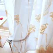 时尚窗帘绣花纱帘，透光不透人加厚窗纱，客厅遮光卧室北欧现代挂钩