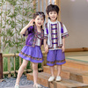 三月三民族服装儿童中国风古装，女童男童壮族少数民族幼儿园表演服