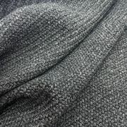 大牌编织羊毛小香风外套服装面料，混彩深灰色小香风立体编织布料