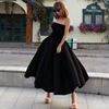 猫布制造赫本风小黑裙，半身裙设计感小众，中长款收腰艺术高级感裙子