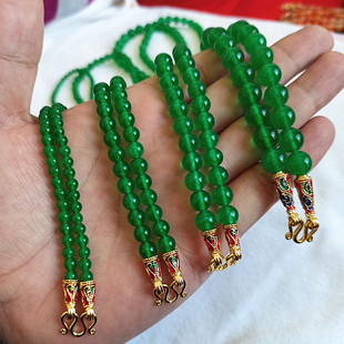绿玉髓优化泰国佛牌链挂绳子，吊坠挂链项链配件，水晶玉石毛衣链男女