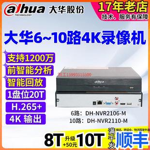 大华4路8路录像机智能动检4K输出高清监控主机刻录机DH-NVR2106-M