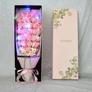 香皂花礼盒11朵玫瑰花创意七夕情人节生日礼物送女友仿真花束表白