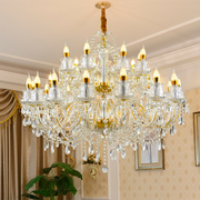 欧式水晶蜡烛吊灯金色客厅玻璃灯24头餐厅酒店别墅售楼部奢华主灯
