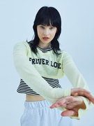 fakemama22春季纯色防晒字母，罩衫抹胸t恤小众品牌韩国