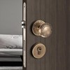 新中式门锁室内卧室房门锁静音球形分体锁家用木门把手青古铜门锁
