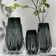 现代简约北欧创意玻璃，花瓶摆件客厅插花轻奢高档网红马醉木饰品