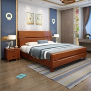 简约全实木床1.5米橡木单人床1.2米家用出租房成人经济型高箱童床