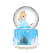 爱莎下雪水晶球发光音乐盒女童生日礼物公主八音盒儿童圣诞节