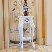 欧式花架实木白色欧式仿实木花架室内客厅绿萝花盆架简约