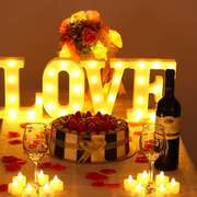 生日结婚纪念日场景布置网红求婚情人节蜡烛烛光晚餐装饰浪漫道具