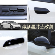 比亚迪海豚黑化汽车标贴，车门面板后视镜外壳，门把手装饰黑武士车贴