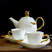 欧式小奢华下午红茶杯陶瓷创意英式家用骨瓷咖啡杯碟金边茶具套装