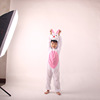 儿童动物表演服连体白兔卡通粉兔蓝兔灰兔造型演出服成人亲子游戏