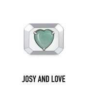 josyandlove 绿爱心宝石菱形切面戒指 星海系列 自律小众独特尾戒