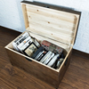木质收纳箱复古实木箱子大号，长方形家用定制带锁储物箱整理小木箱
