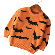 儿童毛衣蝙蝠冬季1-3岁5圆领，宝宝长袖针织衫男童，洋气打底衫上衣潮