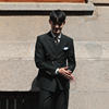 多色 韩版时尚轻商务西装两件套装 双排扣正装上班绅士修身西服