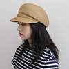 七月林 草编画家帽八角帽女士柔软透气时尚韩版夏季百搭可爱帽子