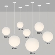 简约现代餐厅卧室圆球泡泡吊灯单头店铺商用过道创意个性月球吊灯