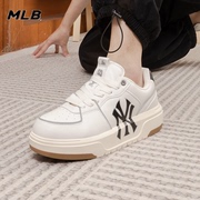 MLB 男鞋女鞋秋季NY运动鞋情侣小白鞋低帮复古厚底休闲鞋