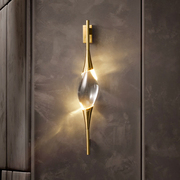 全铜水晶壁灯卧室2024客厅轻奢高级感床头灯创意造型氛围艺术
