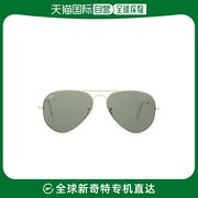 香港直邮潮奢 Ray-Ban 女士原创金属镜架飞行员太阳镜，配绿色镜