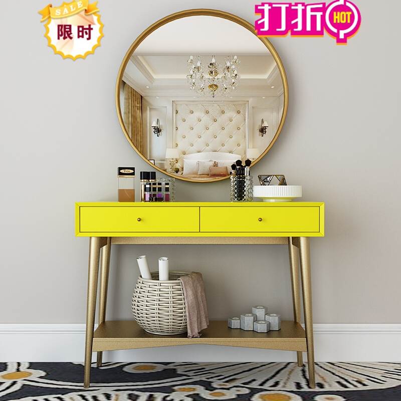 淘多多北欧实木化妆桌现代简约网红化妆台小户型梳妆桌子卧室INS|msdalam kategori perabot kediaman, of Tables, Dresser/meja - dari Buy2taobao.com untuk memberikan perkhidmatan ejen Taobao profesional membeli