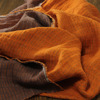 瓦娜家原创设计高端双层双色色织纯亚麻面料，服装袍子衬衣提花面料