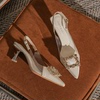 617-31法式婚鞋新娘女鞋秀禾主，婚纱伴娘鞋，高级感水晶高跟鞋年会