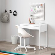 IKEA宜家儿童书桌白色桌面学习桌电脑桌写字桌子黑色米克国内