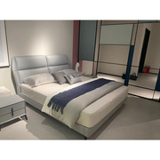 金蒂纳米科技布床现代简约布床轻奢软，靠双人床主卧软包床