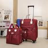 拉杆包女大容量行李包手提行李袋折叠旅行收纳袋万向轮印LOGO