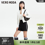 veromoda奥莱短裤女2024夏季休闲舒适含棉拉链，装饰中腰裤子