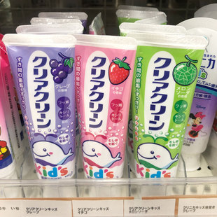 日本花王儿童牙膏低氟防蛀固齿清洁换牙期进口天然水果味3-6-12岁