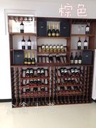 创意红酒架实木葡萄酒展示架木质酒柜时尚红酒摆件落地红酒展示架