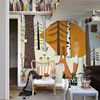 北欧插画动物丛林背景墙，壁纸定制壁画卧室儿童，房手绘墙纸无缝墙布