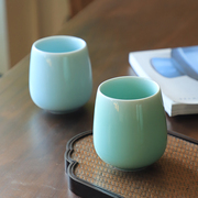 龙泉青瓷创意水杯陶瓷茶杯家用待客杯子手捧杯功夫茶具泡茶主人杯
