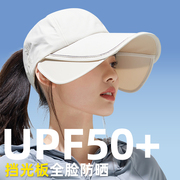 夏季防晒帽子女，2024加大帽檐户外运动鸭舌帽，遮太阳帽防紫外线