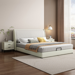速发皮床1.8米双人科技布软床(布，软床)轻奢主卧家具1.5现代简约欧式卧室大