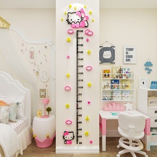 测量身高墙贴亚克力3d立体可移除儿童房，装饰精准贴纸客厅卧室简约