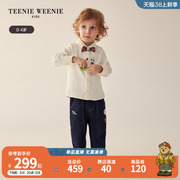 TeenieWeenie Kids小熊童装24春季男宝宝领结衬衫式长袖T恤