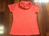 桔红色荡领修身短袖T恤 中长款休闲时尚舒适超值白菜女款不退不换