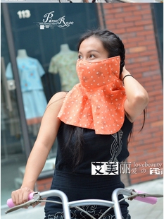 新夏季透气UV防晒防尘口罩超大护颈护耳遮阳防紫外线可水洗棉面罩