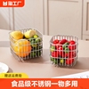 304不锈钢菜篮子置物架厨房沥水篮，蔬菜姜蒜收纳篮，台面多功能三角