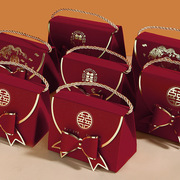 中式结婚手提喜糖盒子婚礼糖果盒喜糖袋大号复古伴手礼盒