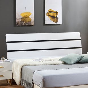 白色烤漆床头板 简约现代床头靠背 加厚经济型双人床头1.8米1.5米