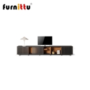 高端furnittu意大利设计师创意家具 小户型客厅实木电视影视柜
